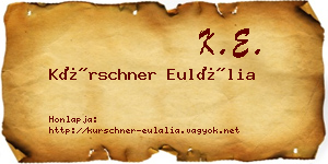 Kürschner Eulália névjegykártya